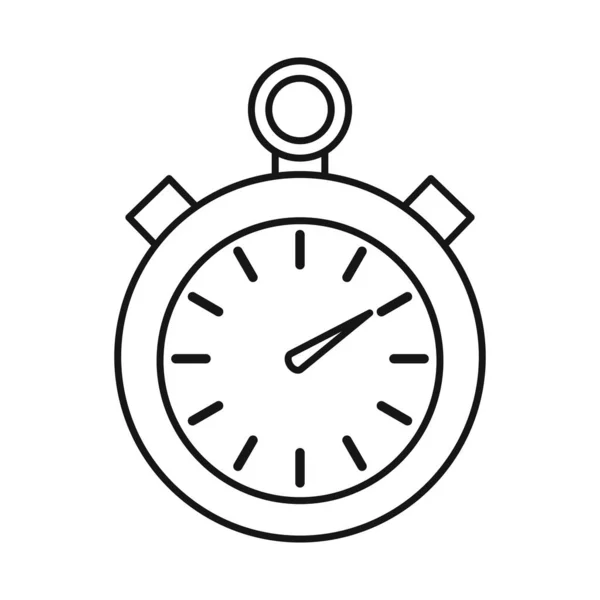 Vector illustratie van stopwatch en klok teken. Grafiek van stopwatch en cirkel vector icoon voor stock. — Stockvector