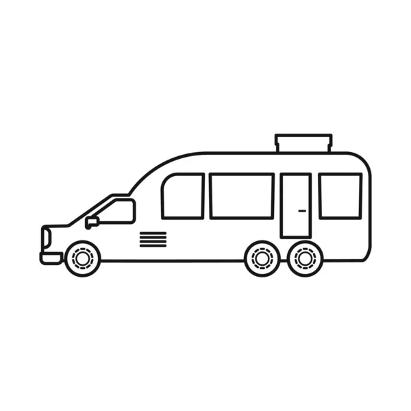 Vector illustration of auto and van symbol. Graphic of auto and hearse vector icon for stock. — Stock Vector