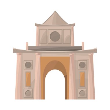 İnşaatın ve Vietnam sembolünün vektör illüstrasyonu. Ağ için hisse senedi simgesi oluşturup yerleştirme.