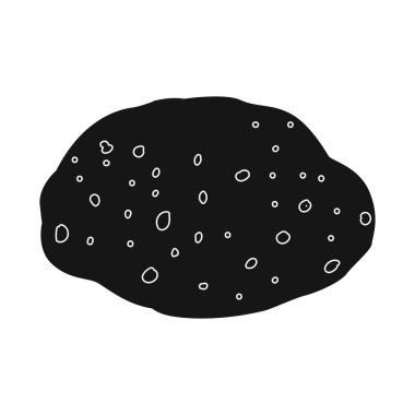 Patates ve sebze ikonunun vektör tasarımı. Patatesin web elementi ve ağ için fırında pişirilmiş hamur sembolü.