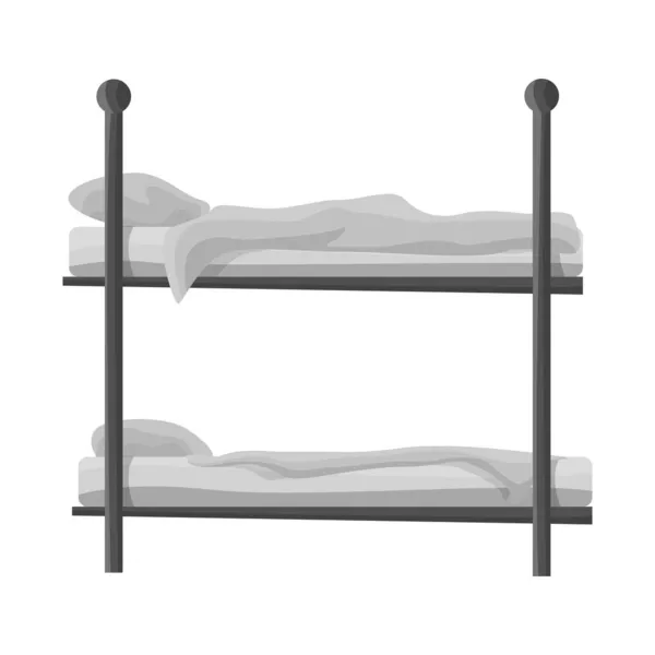 Векторный дизайн кровати и постельного знака. Графика кровати и двухъярусной векторной иконки на складе. — стоковый вектор