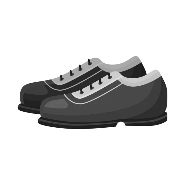 Ayakkabı ve çift sembolünün vektör tasarımı. Web ayakkabı ögesi ve ağ için çizme sembolü. — Stok Vektör