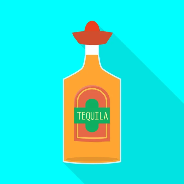 Elszigetelt tárgy palack és tequila szimbólum. Üveg- és üvegvektor ikon grafikája készleten. — Stock Vector