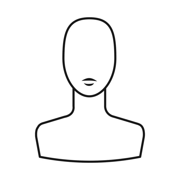 Projeto vetorial do ícone do manequim e do rosto. Gráfico do ícone de vetor dummy e test para estoque. — Vetor de Stock