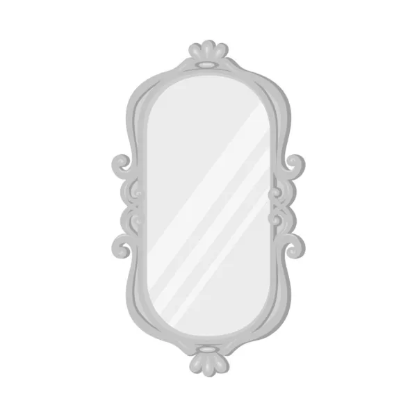 Objeto isolado de espelho e logotipo cromado. Gráfico de espelho e retângulo vetor ícone para estoque. — Vetor de Stock