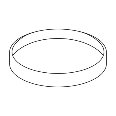 Altın halka vektör simgesi. Beyaz arkaplan altın halkası üzerinde izole edilmiş dış hat vektör simgesi.