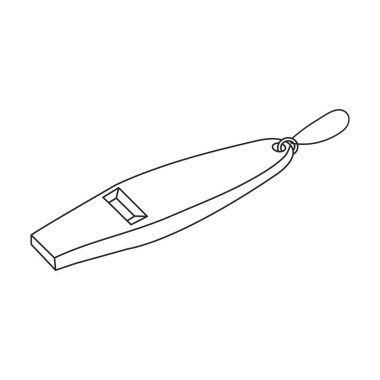 Islık vektör simgesi. Beyaz arkaplan düdüğü üzerinde izole edilmiş ana vektör simgesi.