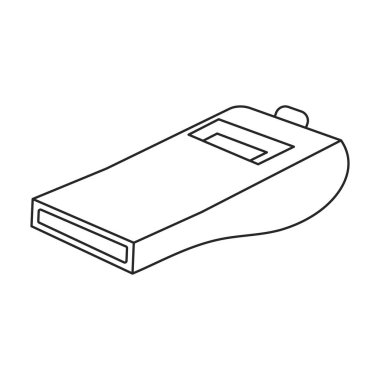 Islık vektör simgesi. Beyaz arkaplan düdüğü üzerinde izole edilmiş ana vektör simgesi.