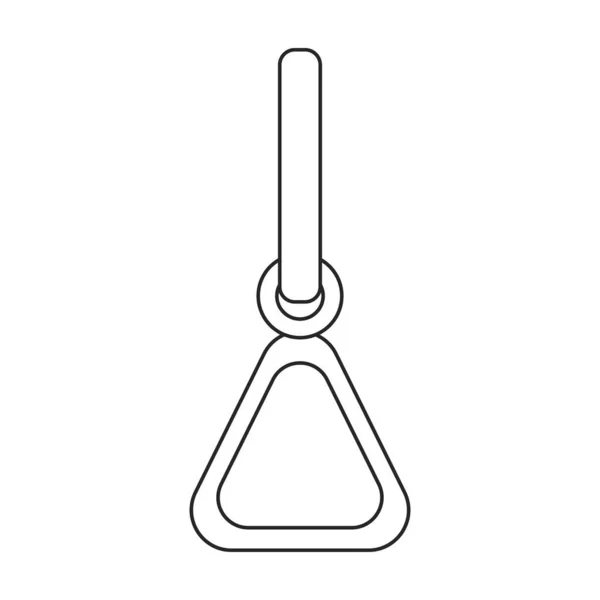 Gouden hanger vector icon.Outline vector pictogram geïsoleerd op witte achtergrond goud hanger. — Stockvector