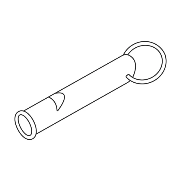 Whistle Vector icon.Outline Vektor icon isoliert auf weißem Hintergrund Whistle. — Stockvektor