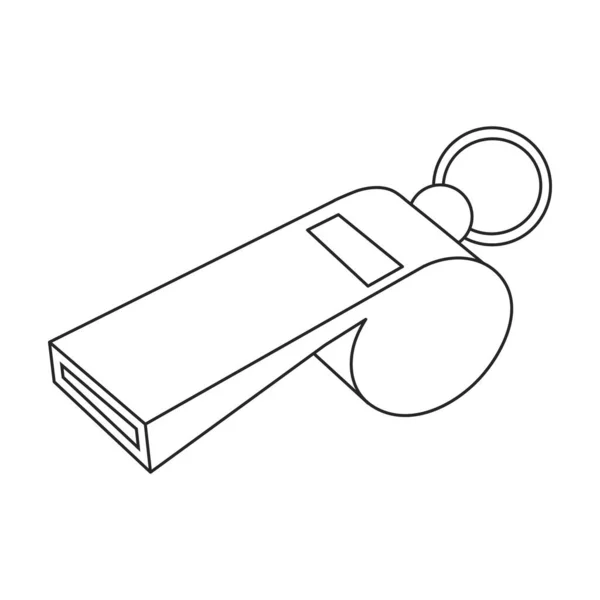 Whistle Vector icon.Outline Vektor icon isoliert auf weißem Hintergrund Whistle. — Stockvektor
