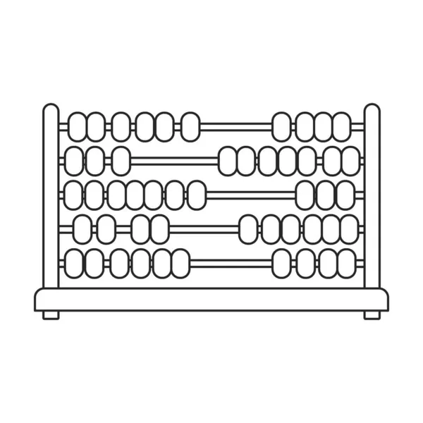 Abacus vector outline icon. Vector illustration tool for counting on white background. Isolated outline illustration icon of abacus, . — Stock Vector