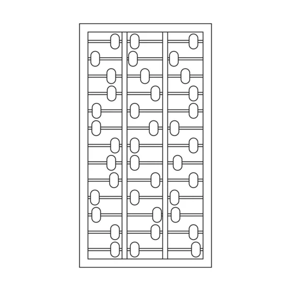 Icône de contour vectoriel Abacus. Outil d'illustration vectorielle pour compter sur fond blanc. Isolée illustration de contour icône du boulier, . — Image vectorielle