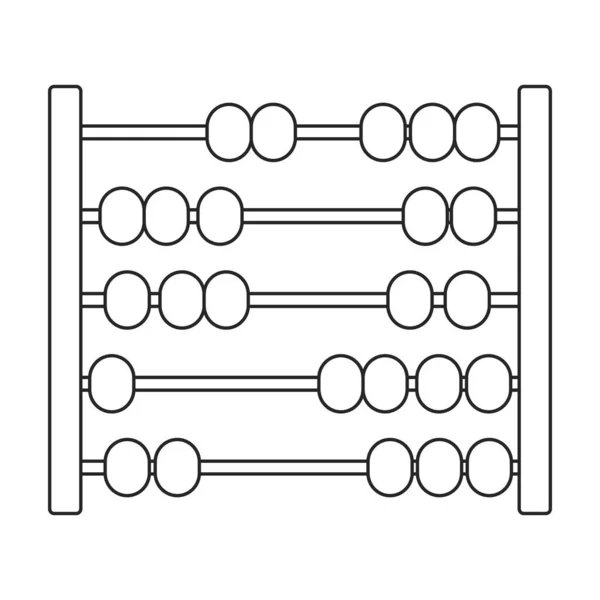 Icono del contorno del vector Abacus. Herramienta de ilustración vectorial para contar con fondo blanco. Icono de ilustración de contorno aislado de ábaco, . — Archivo Imágenes Vectoriales