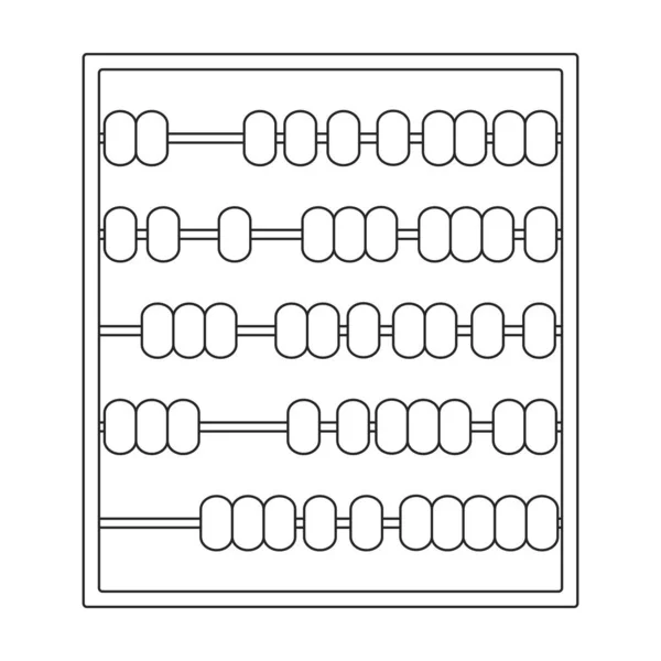 Icono del contorno del vector Abacus. Herramienta de ilustración vectorial para contar con fondo blanco. Icono de ilustración de contorno aislado de ábaco, . — Vector de stock