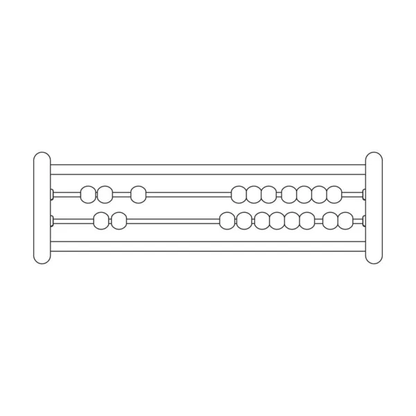 Abacus vektor konturikon. Vektor illustrationsverktyg för att räkna på vit bakgrund. Isolerad konturillustration ikon av abacus, . — Stock vektor