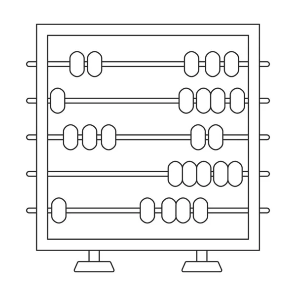 Icono del contorno del vector Abacus. Herramienta de ilustración vectorial para contar con fondo blanco. Icono de ilustración de contorno aislado de ábaco, . — Archivo Imágenes Vectoriales