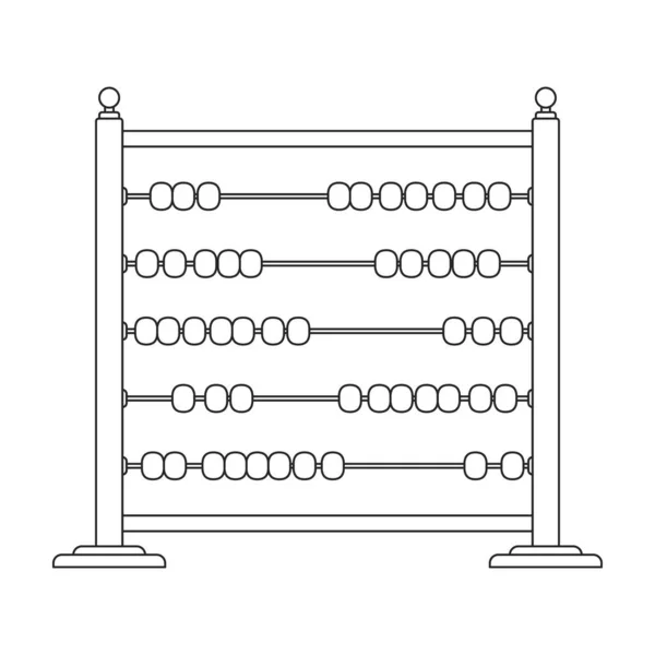 Abacus vector outline icon. Vector illustration tool for counting on white background. Isolated outline illustration icon of abacus, . — Stock Vector