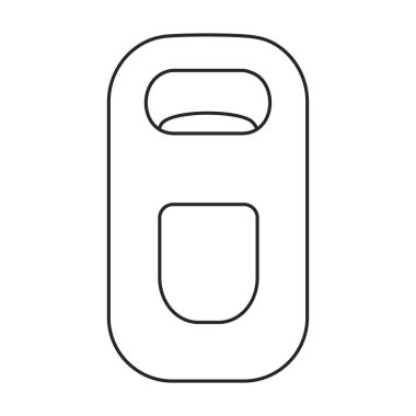 Şişe açıcı vektör ana hatları simgesi. Beyaz arka planda vektör illüstrasyon tirbuşonu. Şişe açacağının izole edilmiş taslak çizim simgesi .