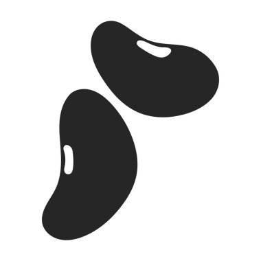 Fasulye taşıyıcı simgesi. Beyaz arka planda vektör illüstrasyon fasulyesi. İzole edilmiş siyah fasulye ikonu. .