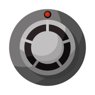 Ayrı bir dedektör ve duman sembolü. Stok için algılayıcı ve sensör vektör simgesi koleksiyonu.