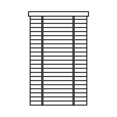 Jalousie and roll ikonunun vektör tasarımı. Stok için jalousie ve bambu vektör simgesi web ögesi.