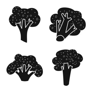 Yemek ve diyet ikonunun izole nesnesi. Stok için yeme ve tarım vektör simgesi kümesi.