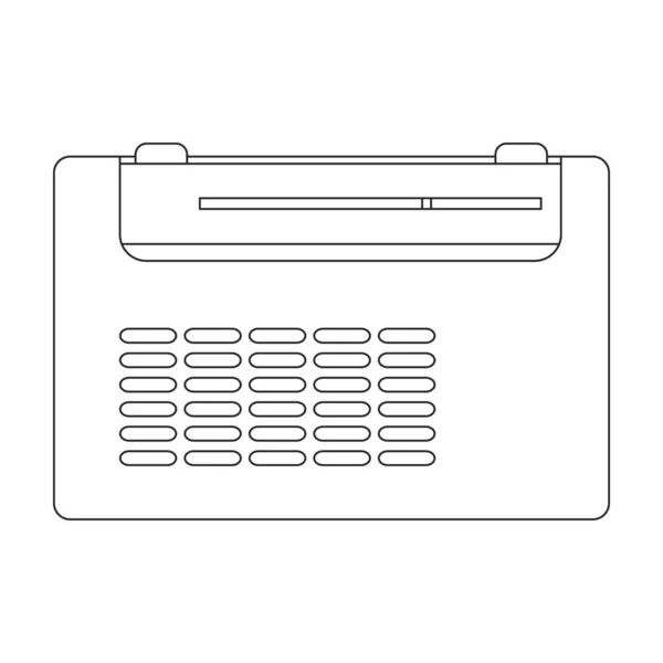 Radio vector icon.Outline vector icon isolated on white background radio. — Stock Vector