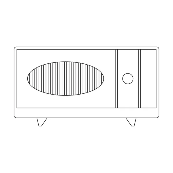 라디오 벡터 icon.Outline 벡터 아이콘 흰색 배경 라디오에서 분리. — 스톡 벡터