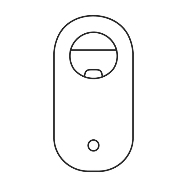 Icône de contour vectoriel ouvre-bouteille. Tire-bouchon vectoriel illustration sur fond blanc. Isolée illustration de contour icône du décapsuleur . — Image vectorielle