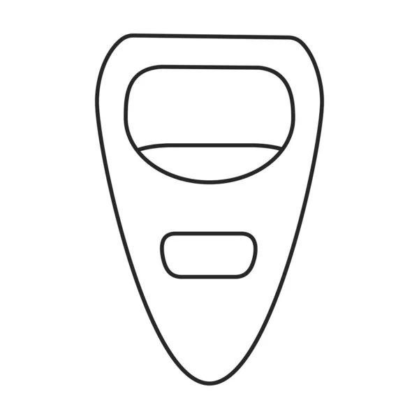 Icône de contour vectoriel ouvre-bouteille. Tire-bouchon vectoriel illustration sur fond blanc. Isolée illustration de contour icône du décapsuleur . — Image vectorielle