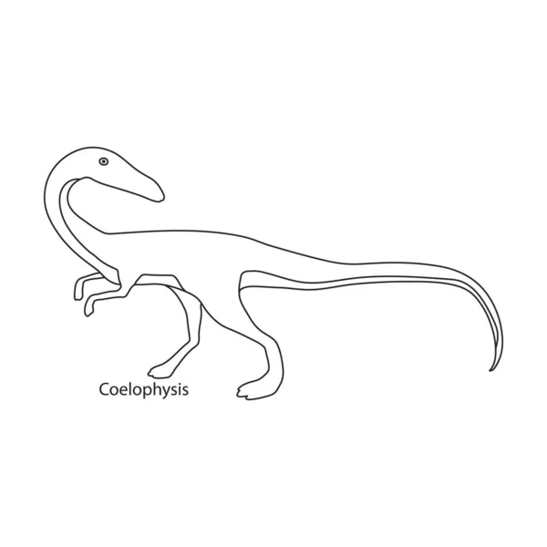 Dinosaurus vector icon.Outline vector pictogram geïsoleerd op witte achtergrond dinosaurus. — Stockvector