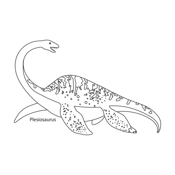 Dinosaurus vector icon.Outline vector pictogram geïsoleerd op witte achtergrond dinosaurus. — Stockvector