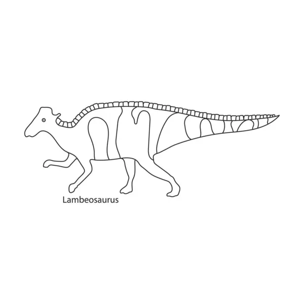 Векторна піктограма динозавра. Векторна піктограма лінії ізольована на білому фоні динозавра . — стоковий вектор