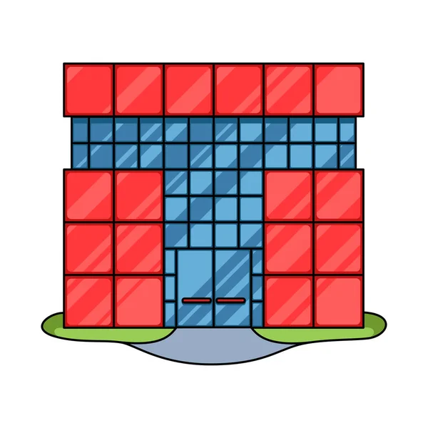 Ilustração vetorial de loja e logotipo do mercado. Coleção de loja e arquitetura ilustração vetor estoque . — Vetor de Stock