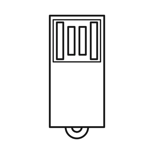 Векторный дизайн USB и значок памяти. Графика USB и устройство символ запаса для веб. — стоковый вектор