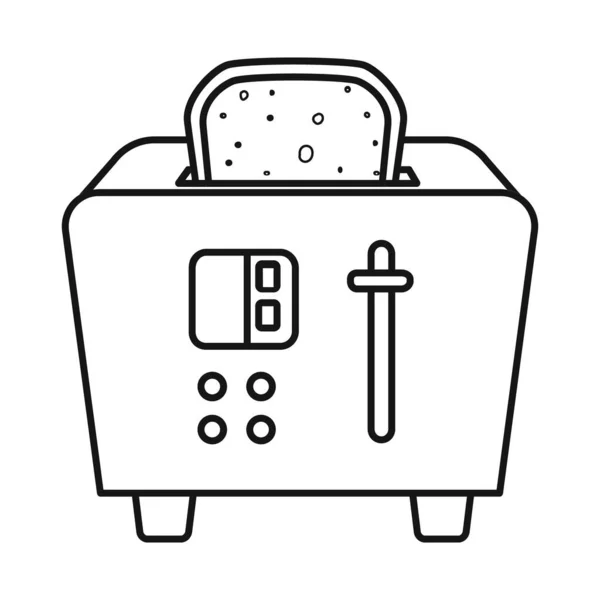 Isolated object of toaster and toast logo. Web element of toaster and menu stock vector illustration. — Stock Vector