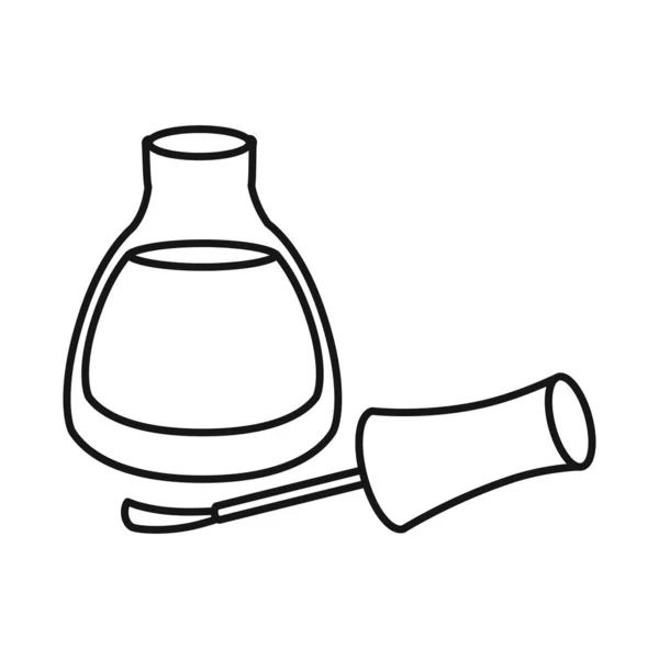 Projeto vetorial de recipiente e laca ícone. Elemento Web do recipiente e símbolo de estoque de garrafa para web. — Vetor de Stock