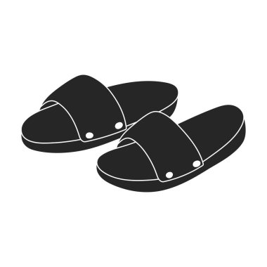 Sandal vektör siyah simgesi. Beyaz arka planda vektör illüstrasyon fiskesi. Sandal 'ın izole edilmiş siyah çizim simgesi.