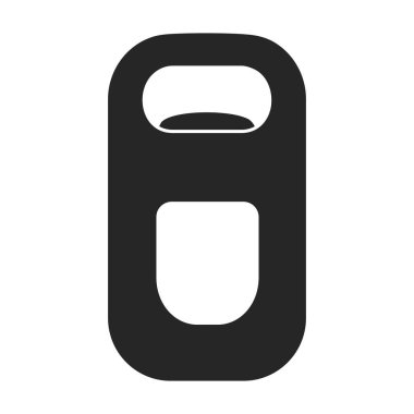 Şişe açacağı vektör siyah simgesi. Beyaz arka planda vektör illüstrasyon tirbuşonu. Şişe açacağının izole edilmiş siyah illüstrasyon simgesi .