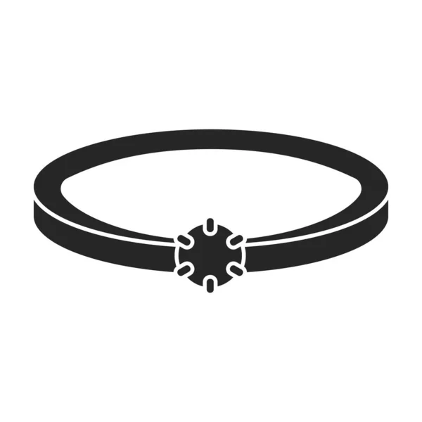 Goldring Vektor icon.Black Vektor Symbol isoliert auf weißem Hintergrund Goldring. — Stockvektor