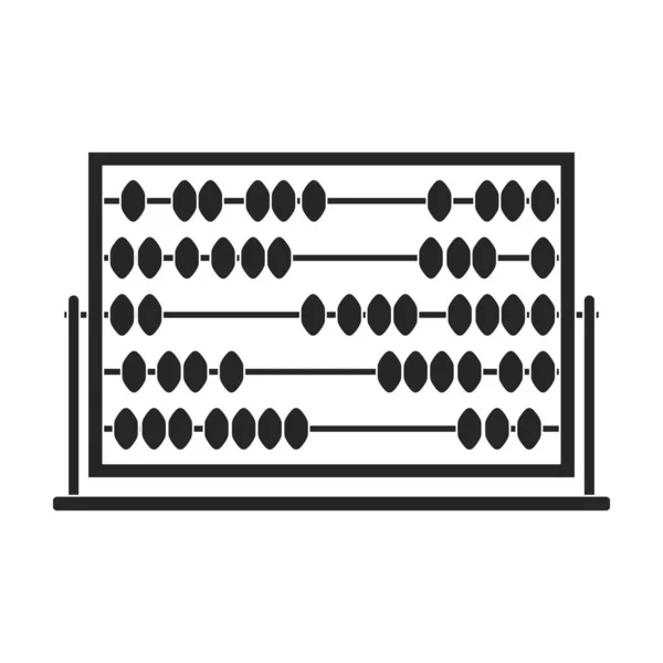 Ícone preto vetor Abacus. Ferramenta de ilustração vetorial para contar com fundo branco. Ícone de ilustração preto isolado de ábaco, . —  Vetores de Stock