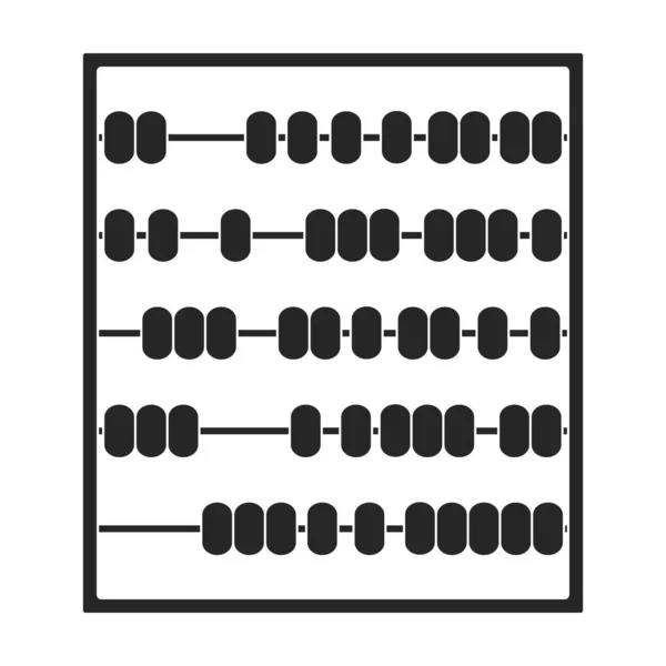 Abacus vector icono negro. Herramienta de ilustración vectorial para contar con fondo blanco. Icono de ilustración en negro aislado de ábaco, . — Archivo Imágenes Vectoriales