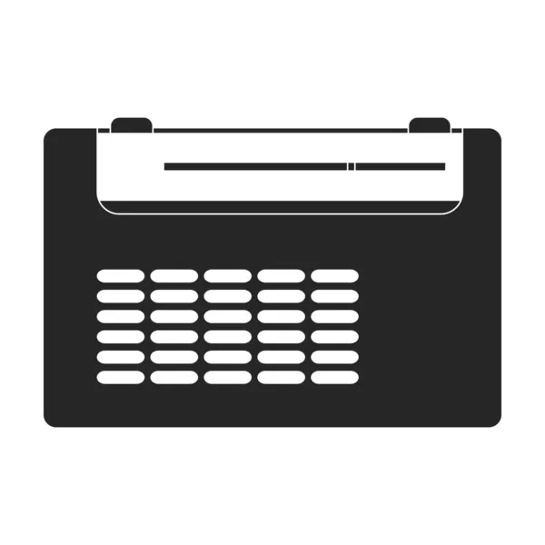 Icono de vector de radio. Icono de vector negro aislado en radio de fondo blanco. — Archivo Imágenes Vectoriales