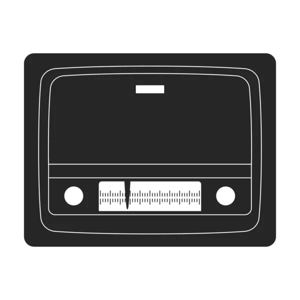 Icône vectorielle radio Icône vectorielle noire isolée sur fond blanc radio. — Image vectorielle
