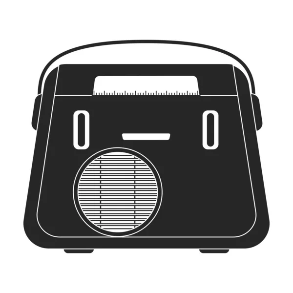 Radio vector icon.Black vector icon isolated on white background radio. — Stock Vector