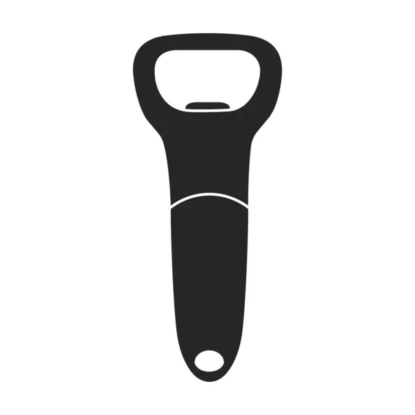 Bottle opener vector black icon. Vector illustration corkscrew on white background. Isolated black illustration icon of bottle opener . — Stock Vector