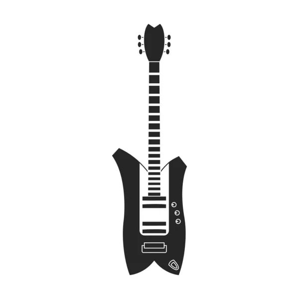 Ícone de vetor de guitarra elétrica icon.Black vetor isolado no fundo branco guitarra elétrica. —  Vetores de Stock