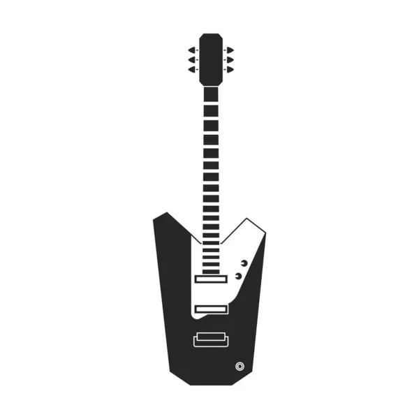 Gitara elektryczna wektor ikony.Czarny wektor ikona izolowane na białym tle gitara elektryczna. — Wektor stockowy