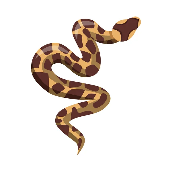 Objeto aislado de serpiente e icono venenoso. Elemento Web de la serpiente e ilustración del vector de stock de piel. — Vector de stock